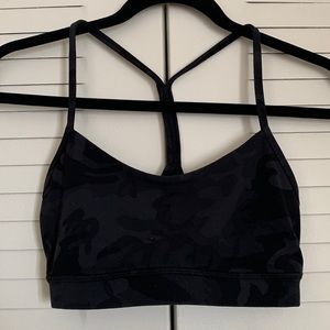 LuluLemon Black Camo bra, 6, no padding